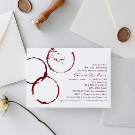 Invitación Rústico Boda  Bridal Stain Wine Rojo Shower