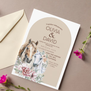 Invitación Rústico Boda de Floral de Boho Occidental