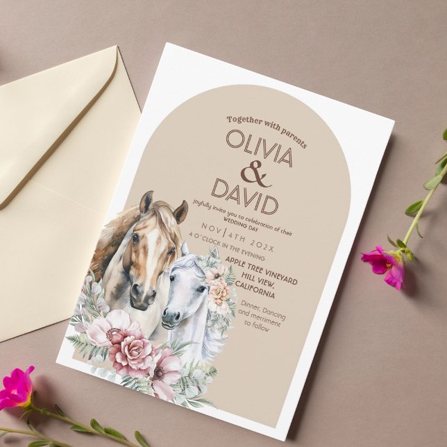 Invitación Rústico Boda de Floral de Boho Occidental (Subido por el creador)