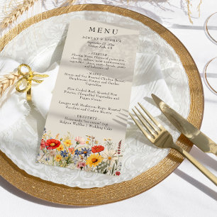 Invitación Rústico Boda de flores silvestres