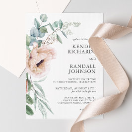 Invitación Rústico Boda de flores y vegetación de Rubor Boho