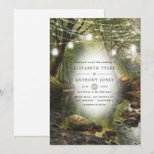 Invitación Rústico Boda de la vegetación forestal silvestre