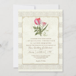 Invitación Rústico Boda floral de huerta campestre exterior