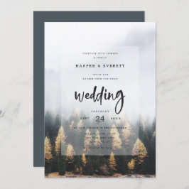 Invitación Rústico Boda Forestal de Pinos de Montaña