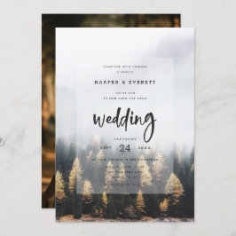 Invitación Rústico Boda Forestal de Pinos de Montaña