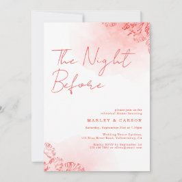 Invitación Rústico Boho acuarela Teracotta Ensayo Cena