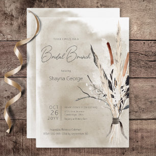 Invitación Rústico Boho Bouquet Moderno Brunch Bridal