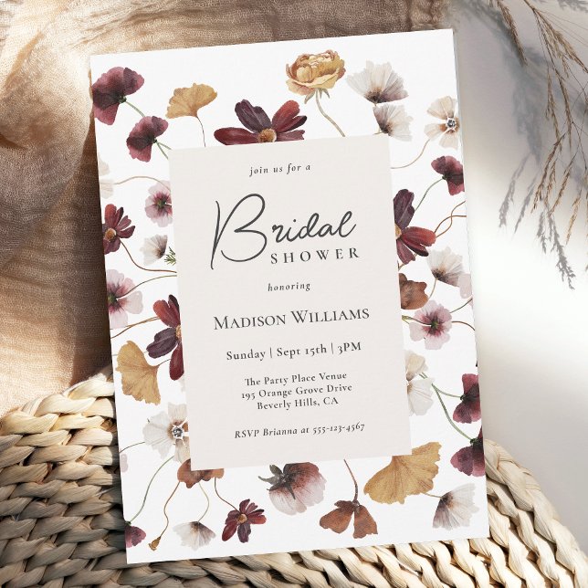 Invitación Rústico Boho Wildflowers Ducha de novias (Available as printed and paperless digital download!)