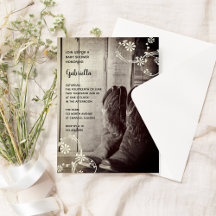 Rústico Boots Flores País Baby Shower Occidental