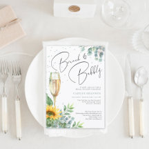 Rústico Brunch de girasol y ducha bucal