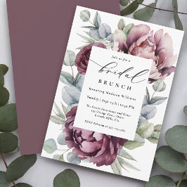 Invitación Rústico brunch de novia floral de cirujanos de bor