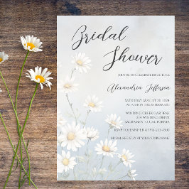 Invitación Rústico campo de las daisies ducha de novias