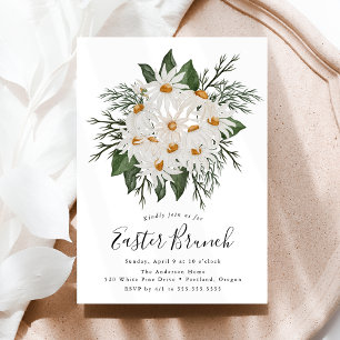 Invitación Rústico Daisy Bouquet Brunch Pascua
