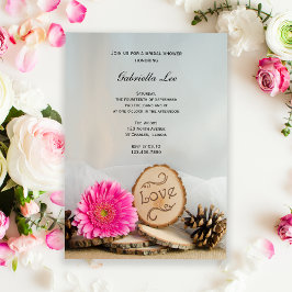Invitación Rústico Daisy Woodland Bridal Shower