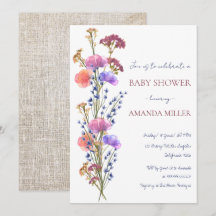 Rústico Delicate Acrílico Floral Bouquet Baby Show