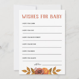 Invitación Rústico Deseos De Baby Shower En El Otoño Para El