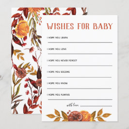 Invitación Rústico Deseos De Baby Shower En El Otoño Para El
