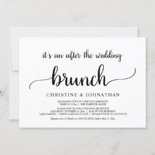 Invitación Rústico después del brunch del Boda