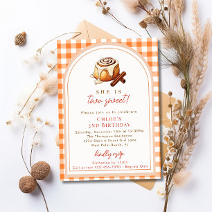 Invitación Rústico Dos Dulces Rollos de Cinnamón Segundo Fies