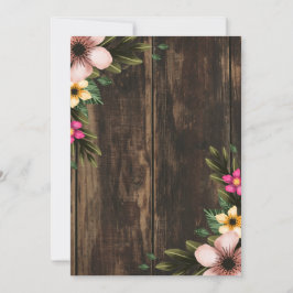 Invitación Rústico elegante barranco de campo con ducha de no