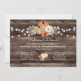 Invitación Rústico ensayo de caída de calabaza