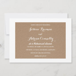 Invitación Rústico ensayo de campo de papel de Kraft marrón C