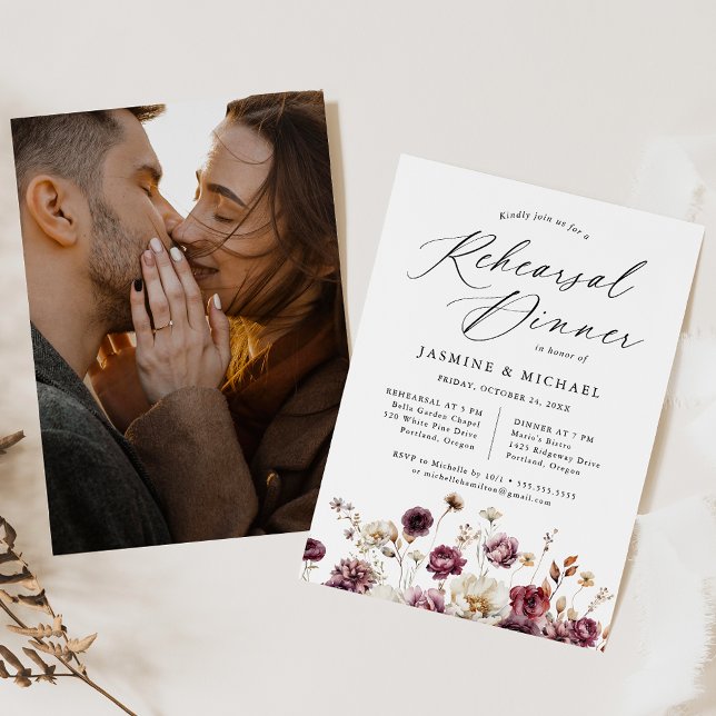 Invitación Rústico ensayo de fotografía floral de otoño (Subido por el creador)
