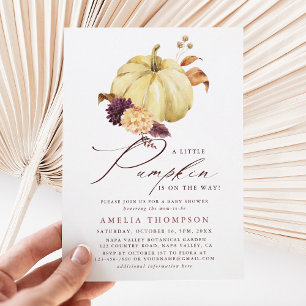 Invitación Rústico Fall Pumpkin Baby Shower