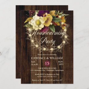 Invitación Rústico Fiesta de Calentamiento de Hogares con Mad