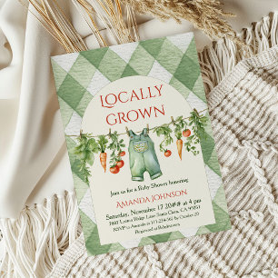 Invitación Rústico género neutro Baby Shower de crecimiento l