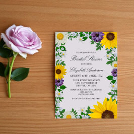 Invitación Rústico girasol Daisy Floral Bridal Shower