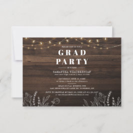 Invitación Rústico Grad Class of 2025 Graduation Party Photo