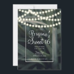 Invitación Rústico Green Spring Grass & Lights Sweet 16<br><div class="desc">Personalizar para cualquier evento</div>