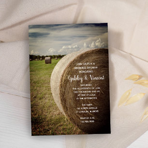 Invitación Rústico Heno Bales Ranch Boda Ducha