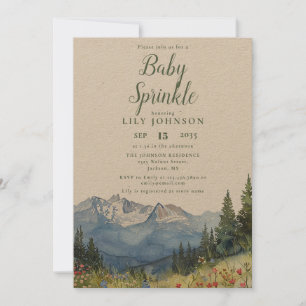 Invitación Rústico Hipódromo Baby Shower Sprinkle
