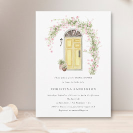 Invitación Rústico jardín de flores rosa rosa rosa