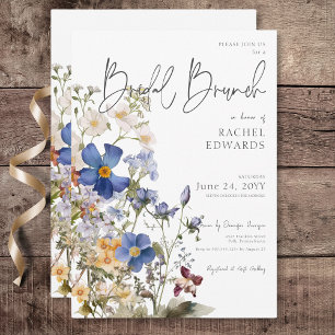 Invitación Rústico Meadow Flores silvestres acuarela Brunch n