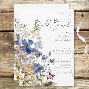 Invitación Rústico Meadow Flores silvestres acuarela Brunch n
