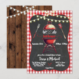 Invitación Rústico Nosotros hacemos parrillada de ensayo cena