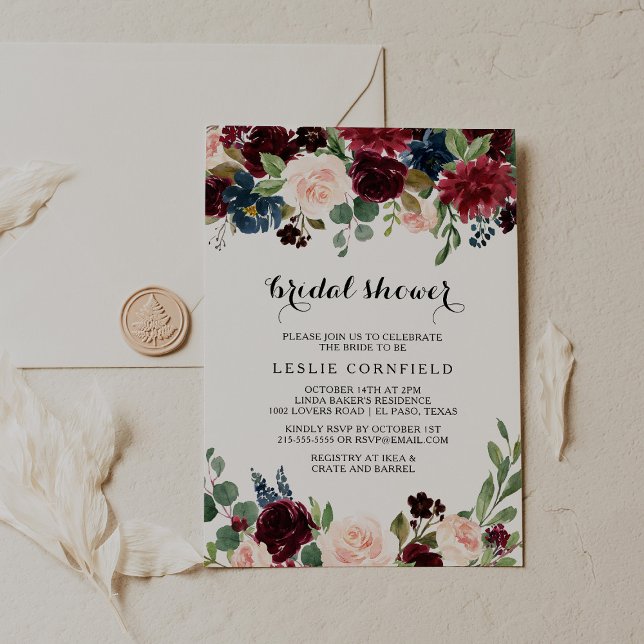 Invitación Rústico otoño deslumbrante ducha de novia en Borgo (Subido por el creador)