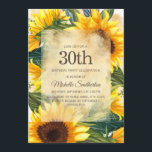 Invitación Rústico País Amarillo girasoles 30 cumpleaños<br><div class="desc">Girasoles rústicos de estilo rústico amarillo y marrón con hermosas hojas verdes invitan a las mujeres a la fiesta de cumpleaños número 30. Póngase en contacto con nosotros para obtener ayuda sobre la personalización o para solicitar productos coincidentes.</div>