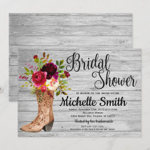 Invitación Rústico País Bridal Boho Occidental Bridal Shower