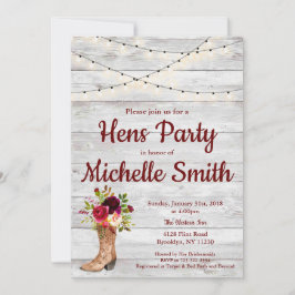 Invitación Rústico País Fiesta de casco antiguo occidental