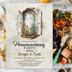 Invitación Rústico País Flores Silvestres Fiesta Calentador d