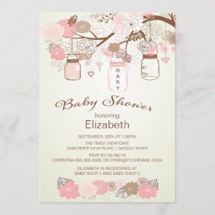 Invitación Rústico País Mason Jar Baby Shower
