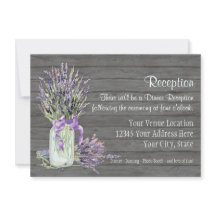 Rústico país Mason Jar Lace y Floral de lavanda