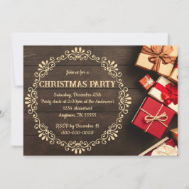 Invitación Rústico País Navidades occidentales Día Fiesta de