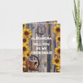 Invitación Rústico país occidental, serás mi dama de honor