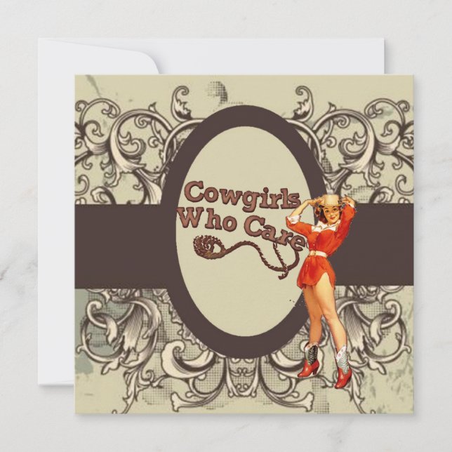 Invitación Rústico País Occidental Vaquera Ducha De Novias (Anverso)