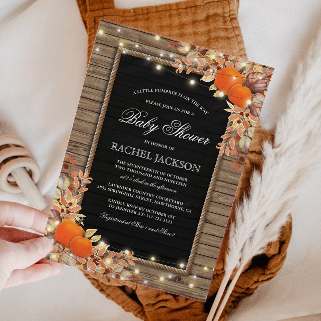 Invitación Rústico País Otoño Cae Baby Shower (Subido por el creador)